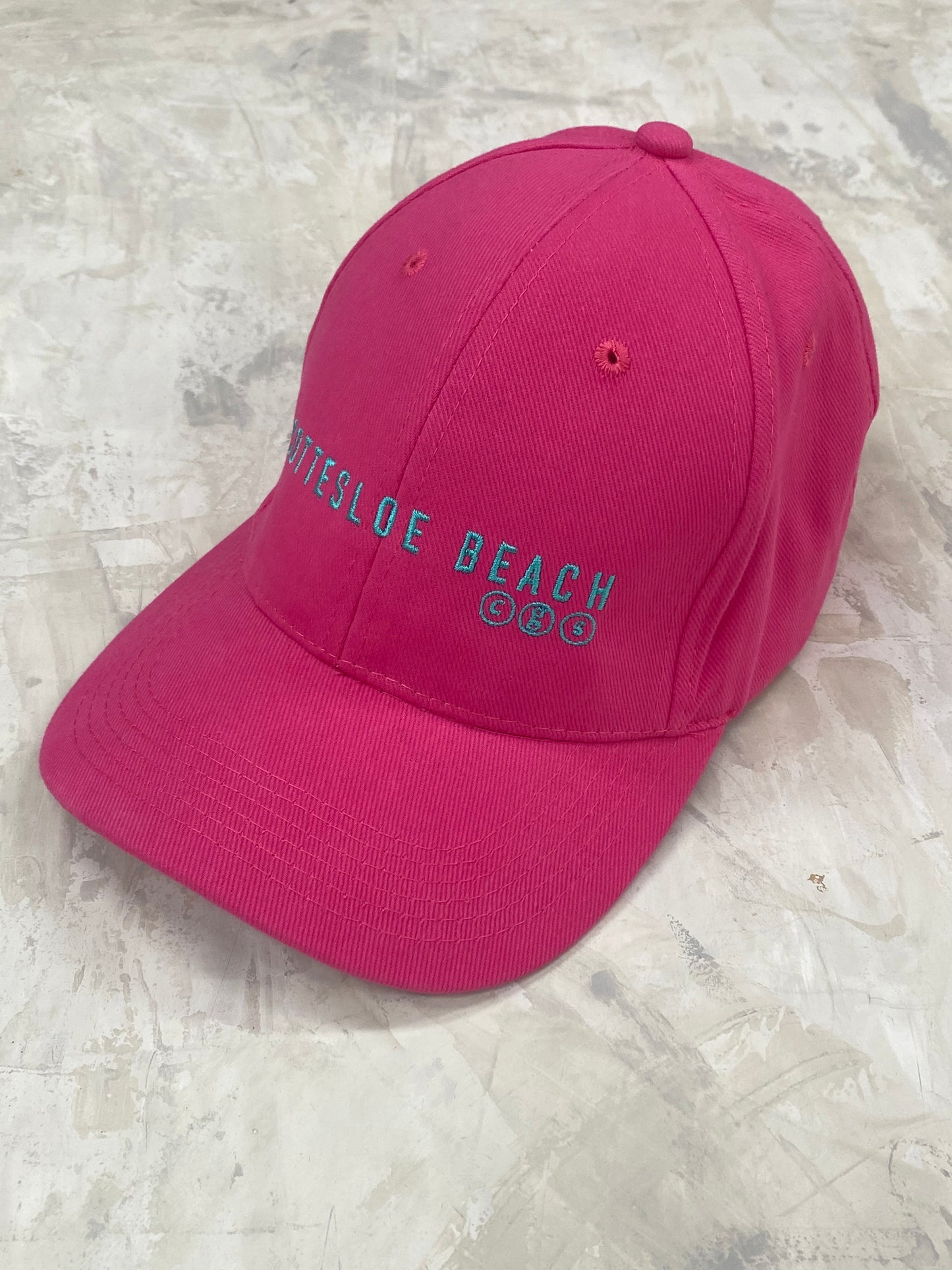 Hot Pink Cap - Green text