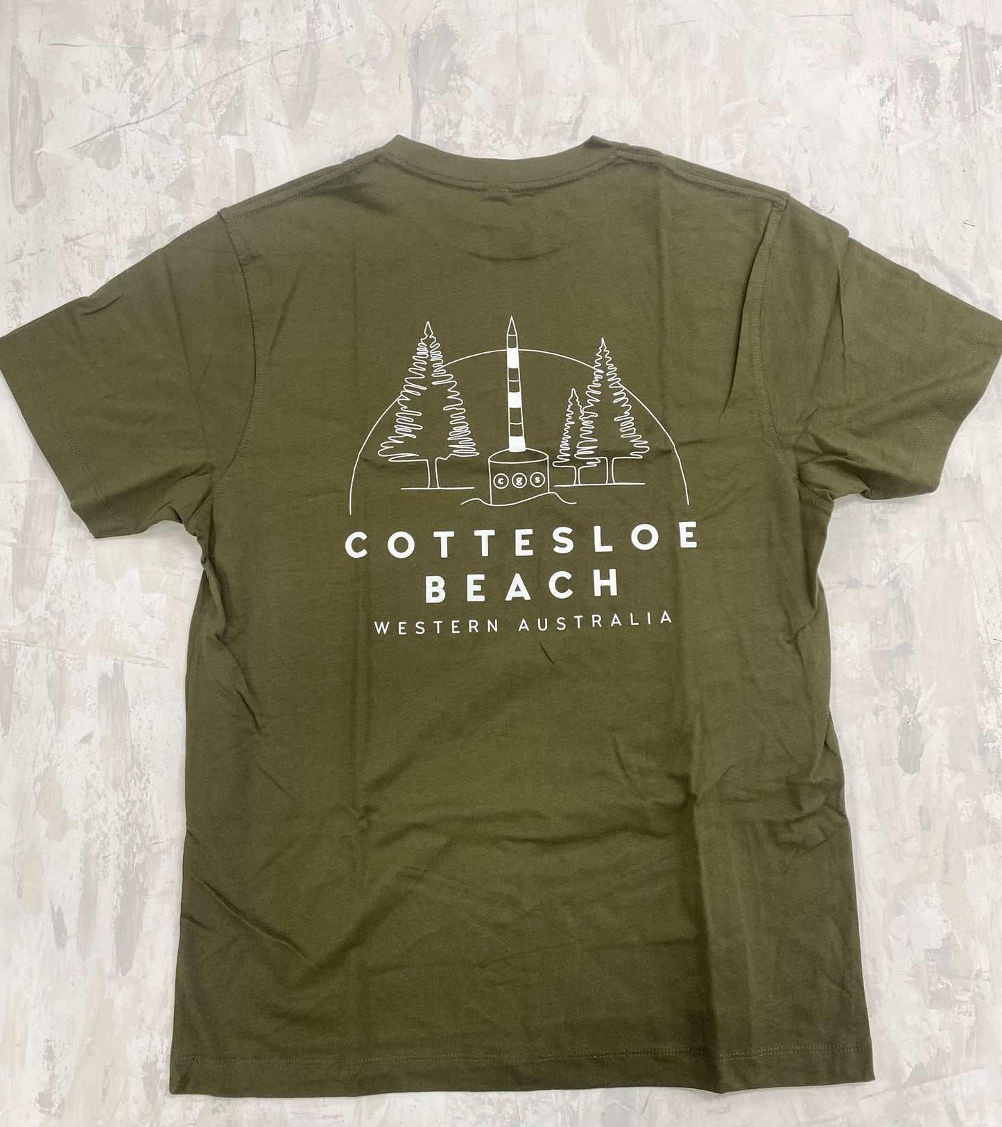 Khaki Unisex T-Shirt - White Back Logo