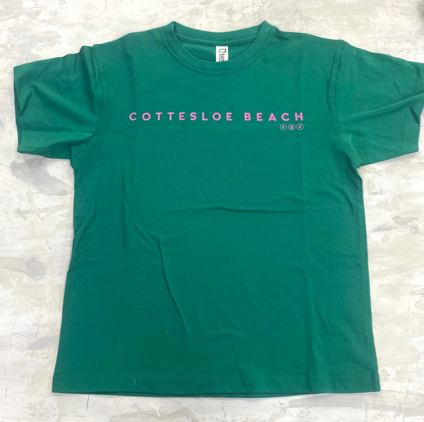 Kelly Green Unisex T-shirt - Pink Text
