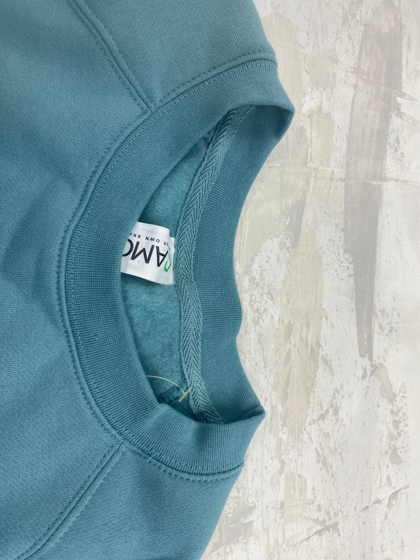 Slate Green Unisex Back Logo Crew Neck - White Logo