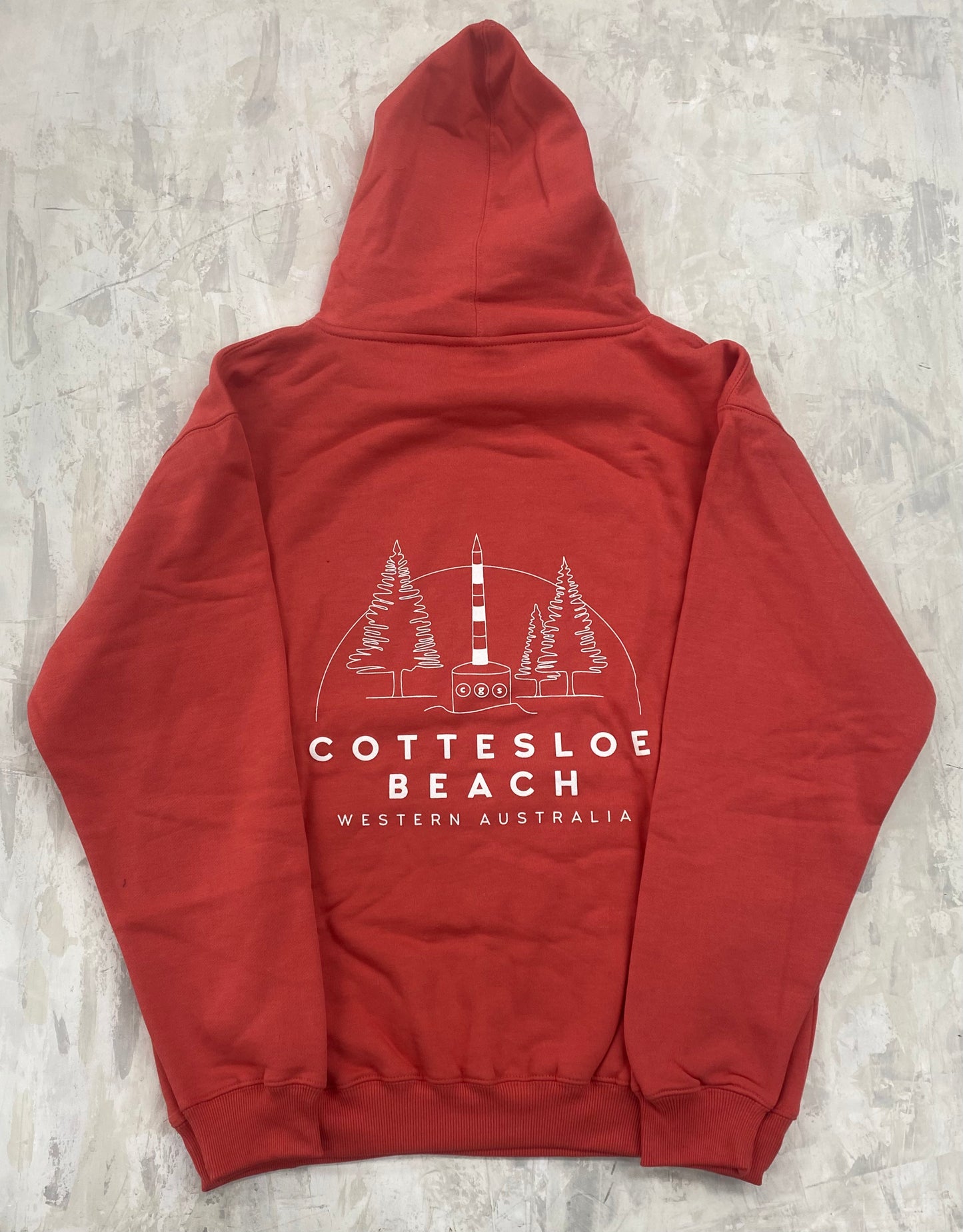 Coral Unisex Hoodie - White Back Logo