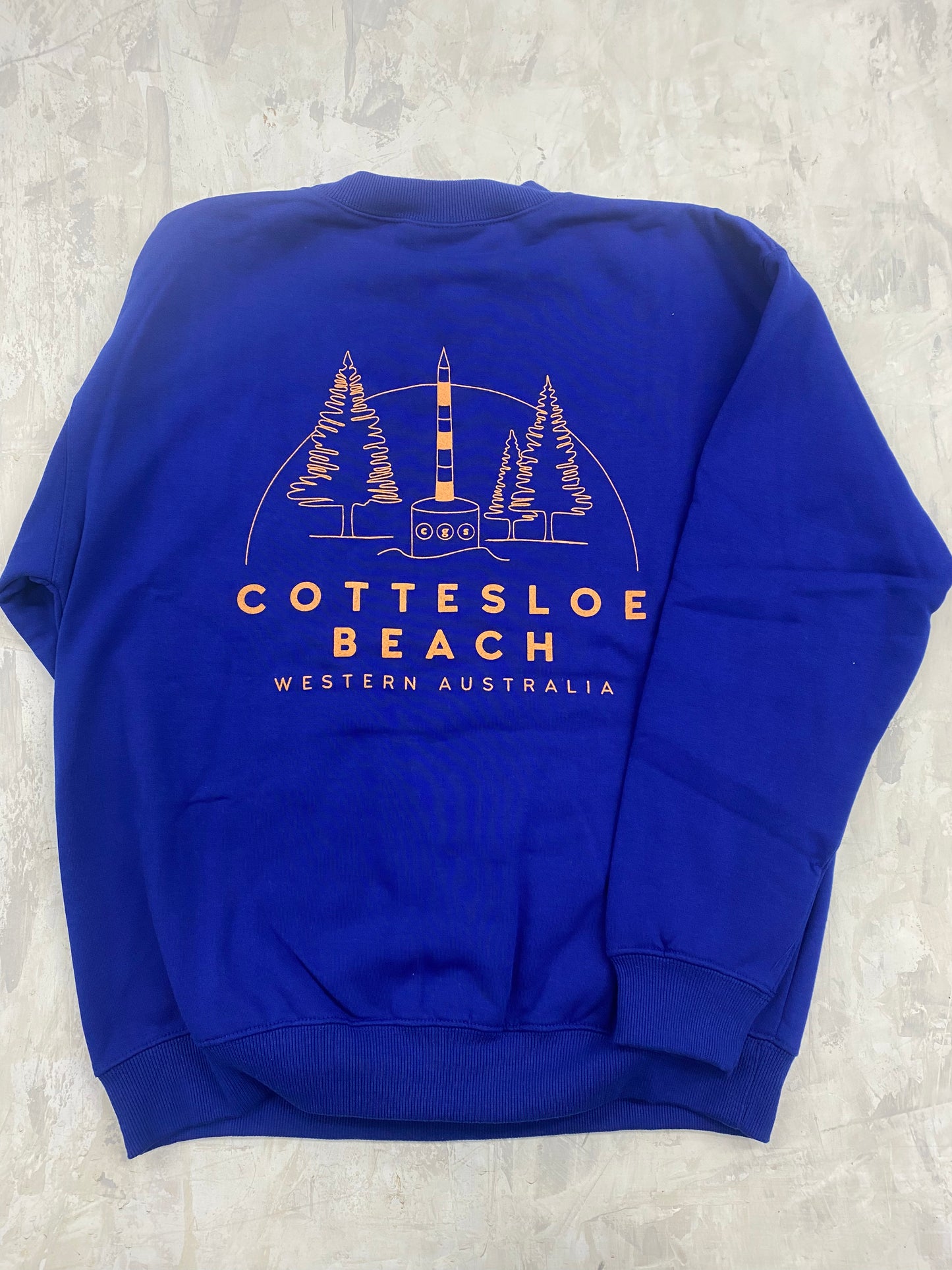 Royal Blue Unisex Crew Neck - Orange Back Logo