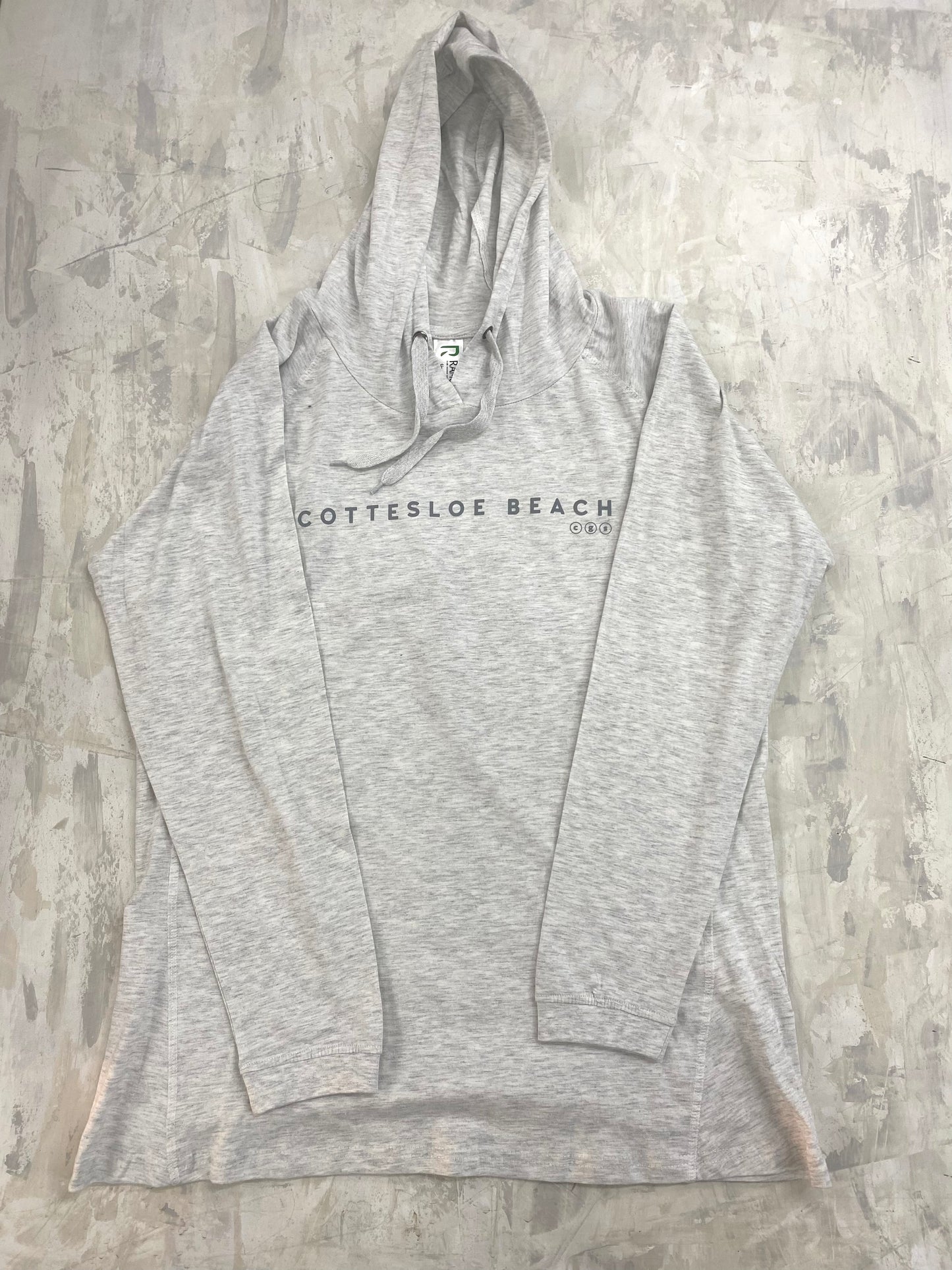 Snow Marle Hooded T-Shirt - Grey Text