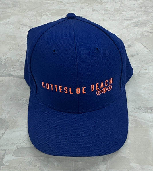 Royal Blue Cap - Orange Text