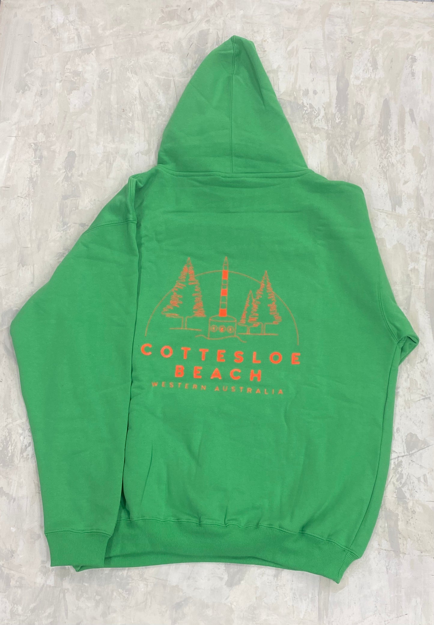 Emerald Green Unisex Hoodie - Orange Back Logo