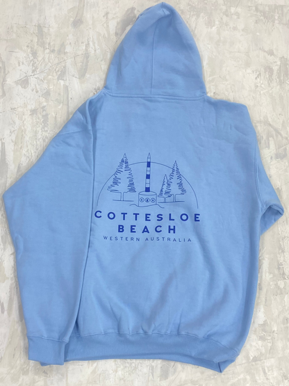 Sky Blue Unisex Hoodie - Blue Back Logo