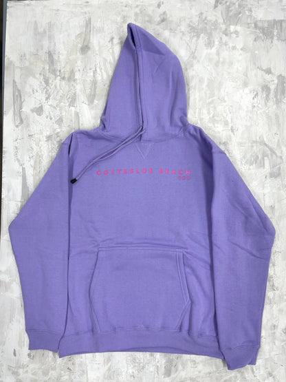 Lavender Unisex Hoodie - Pink Text