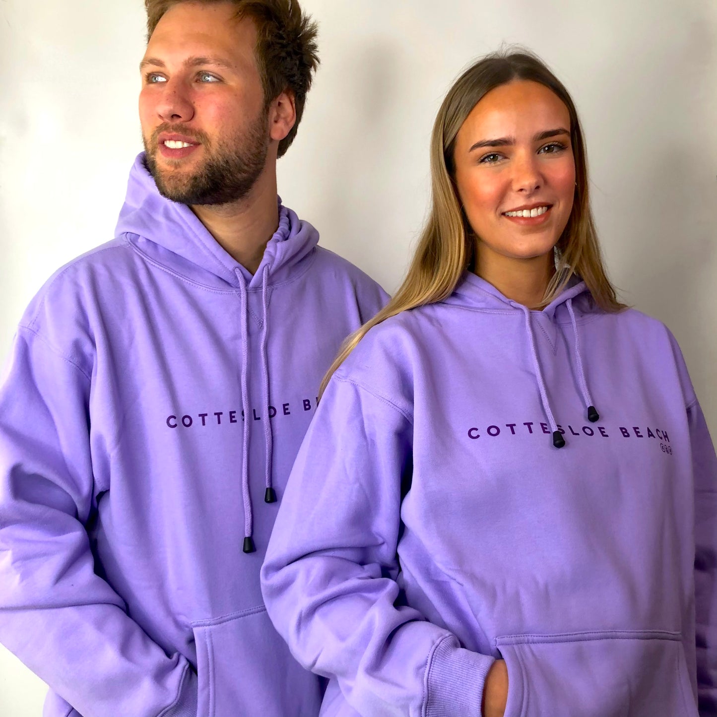 Unisex Lavender Hoodie - Purple Text