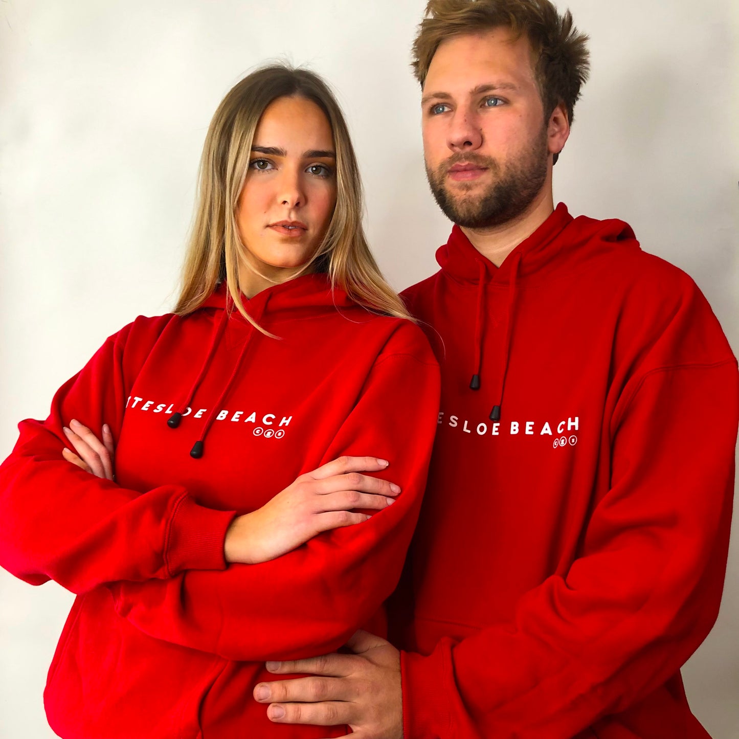 Red Unisex Hoodie - White Text