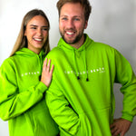 Unisex Lime Green Hoodie - White Text