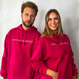 Unisex Hot Pink Hoodie - White Text