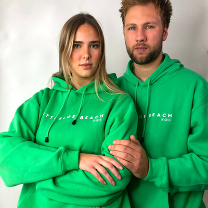 Unisex Back Illustration Emerald Green Hoodie