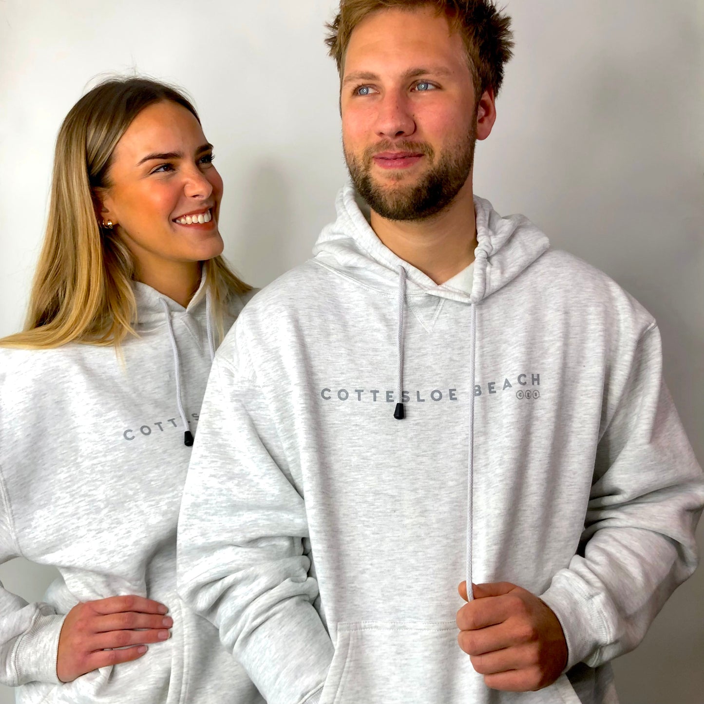 Snow Marle Unisex Hoodie - Grey Text