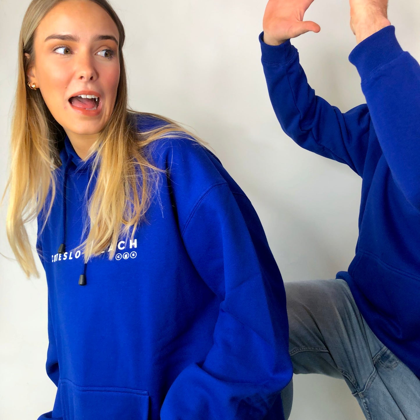 Unisex Royal Blue Hoodie - White Text