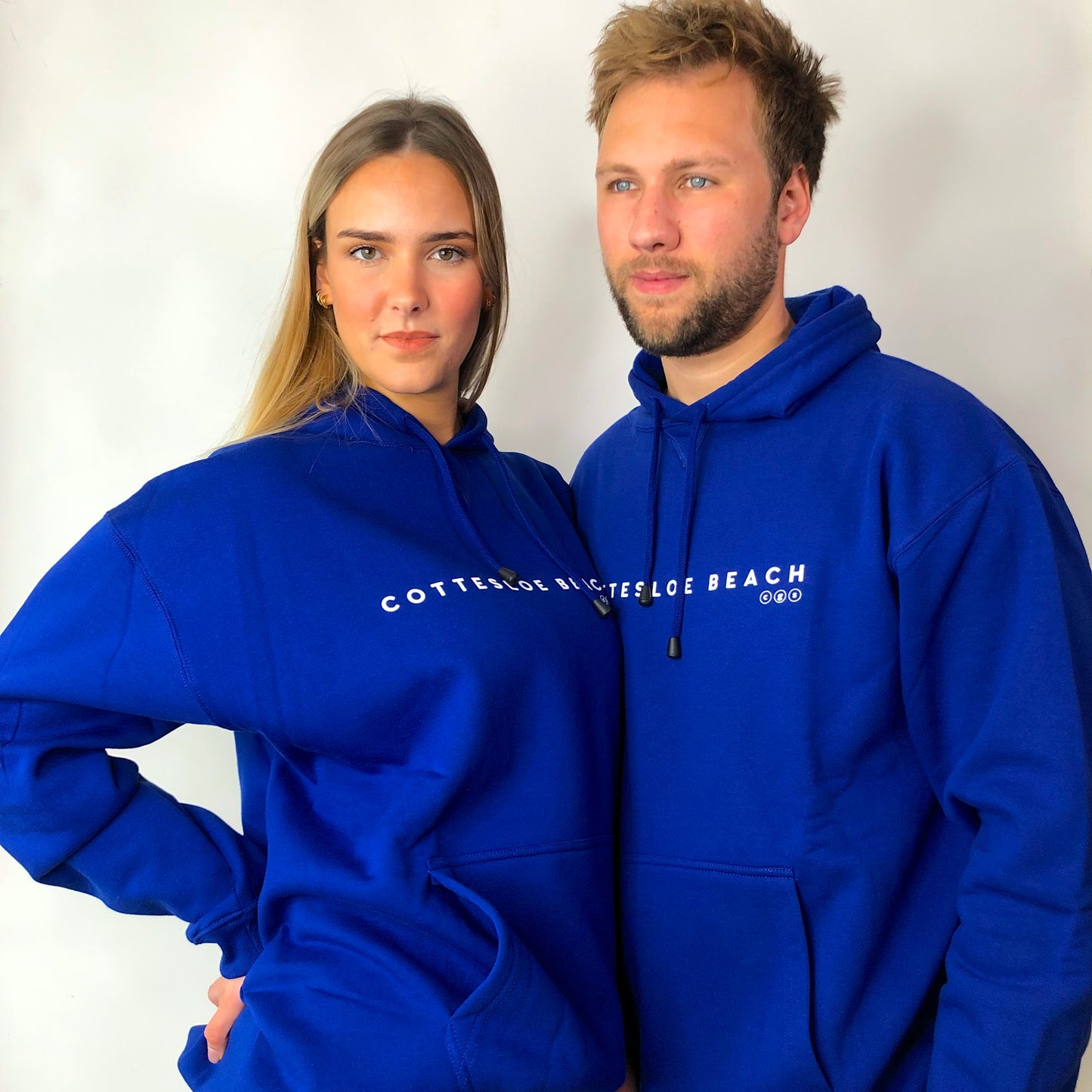 Unisex Back Illustration Royal Blue Hoodie