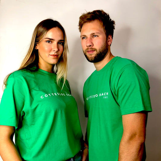 Unisex Emerald green T-shirt - White Text