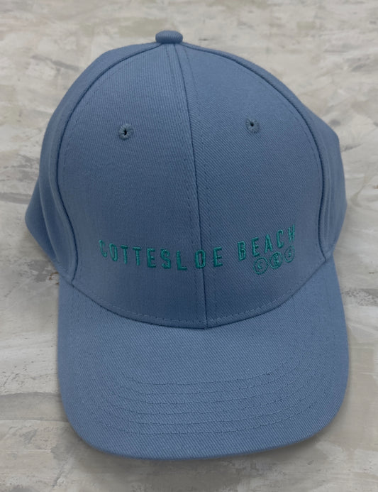 Sky Blue Cap - Green Text